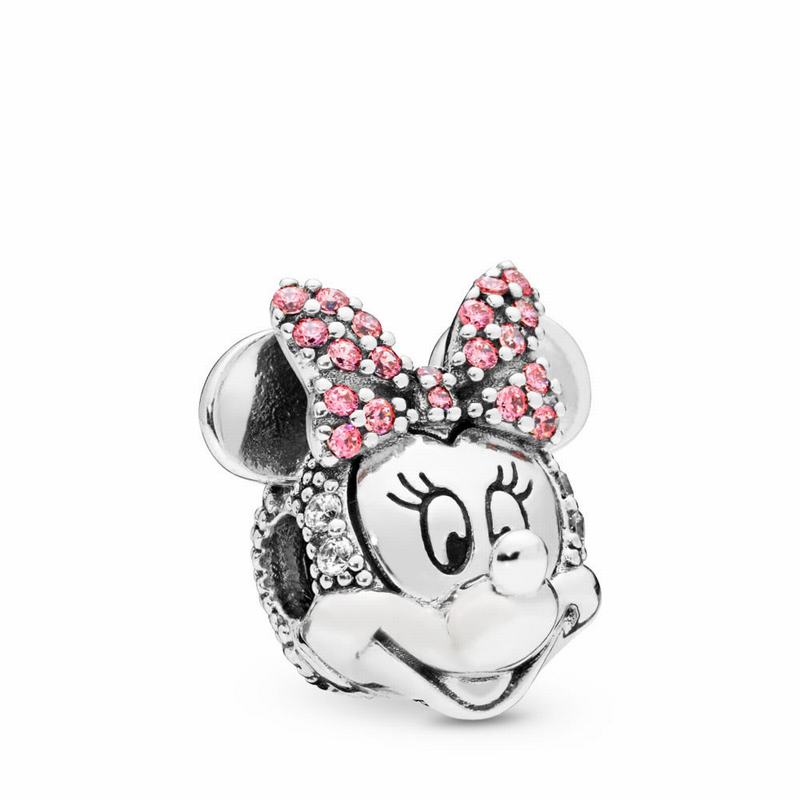 Pandora Disney Shimmering Minnie Portrait Clip Charm NZ Sale, Sterling Silver (670134-GLM)